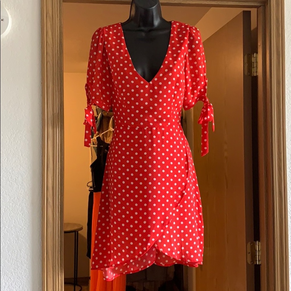 Faveur Red polka dot dress